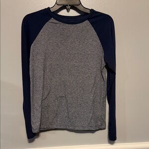 Falls Creek Gray and Navy Short Sleeve Tee